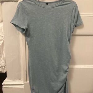 Light Blue Short Sleeve Dress